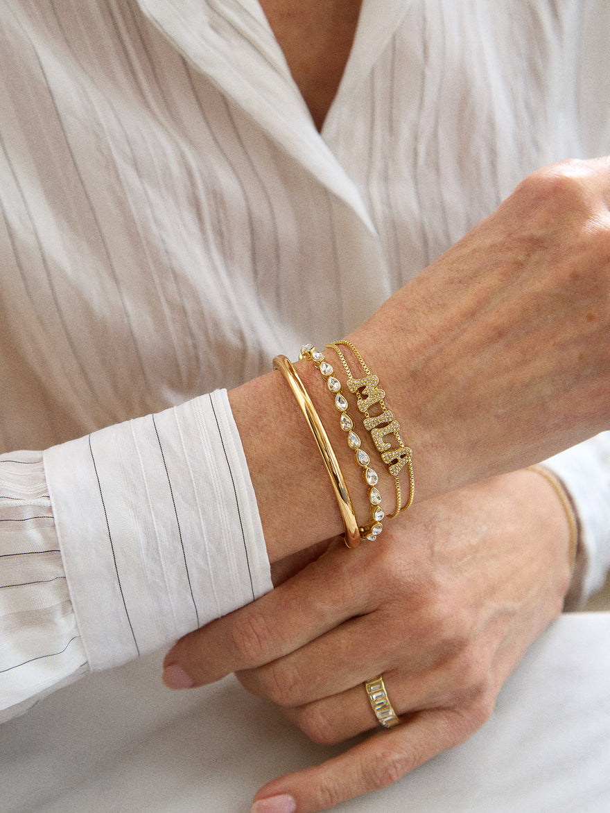Nadia Classic Hinge Bangle - Classic Thin Gold