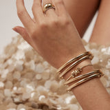 Nadia Classic Hinge Bangle - Classic Thin Gold