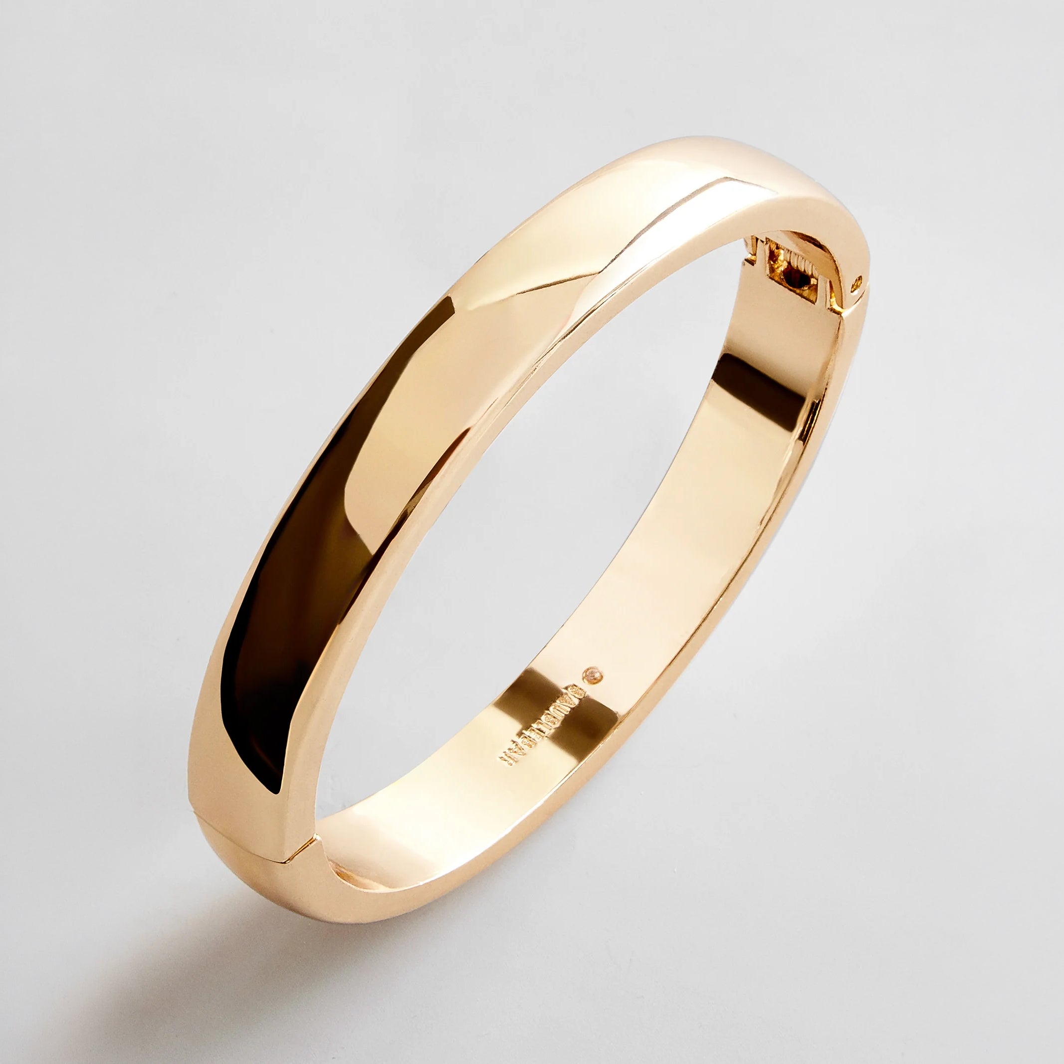 Nadia Classic Thick Hinge Bangle in Classic Thick Gold | BaubleBar