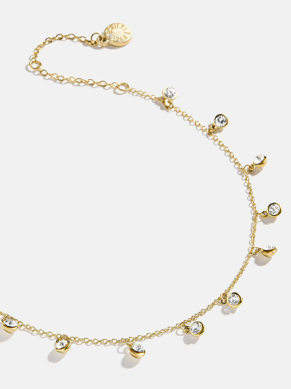 Clio Anklet - Clear/Gold