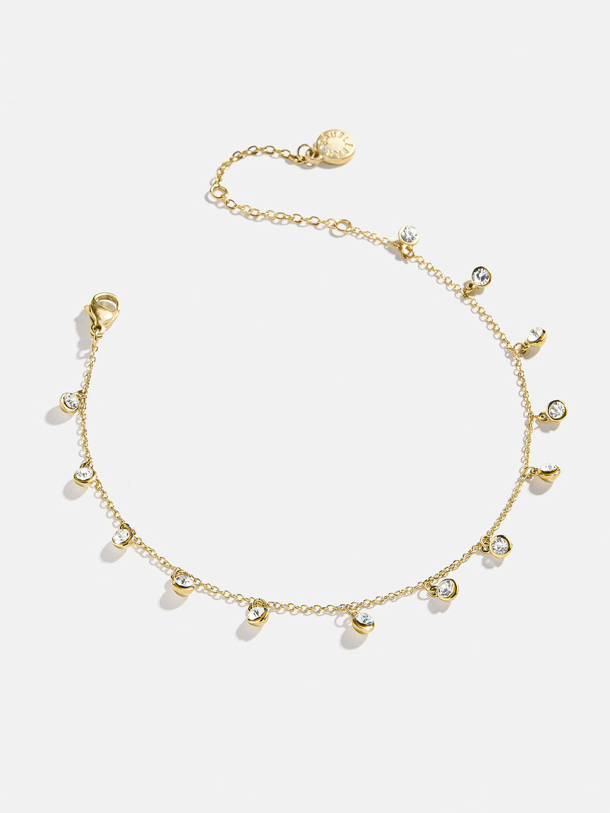 Clio Waterproof Anklet - Gold/Pavé