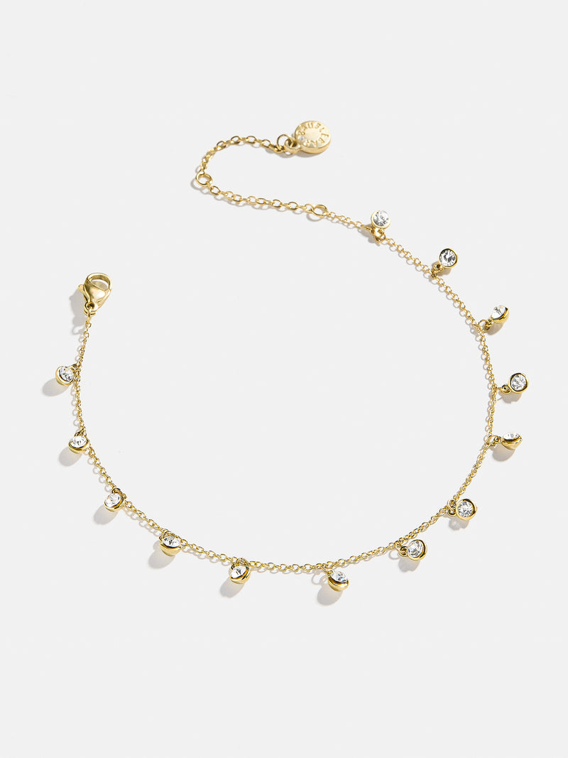 BaubleBar Clio Anklet - Clear/Gold - 
    Gold and crystal anklet - water resistant
  
