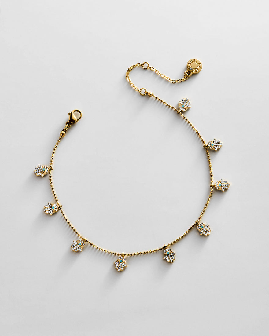 Hamsa Waterproof Anklet - Hamsa