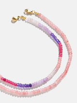 BaubleBar Darcy Anklet Set - Pink - 
    Semi-precious anklet set - water resistant
  
