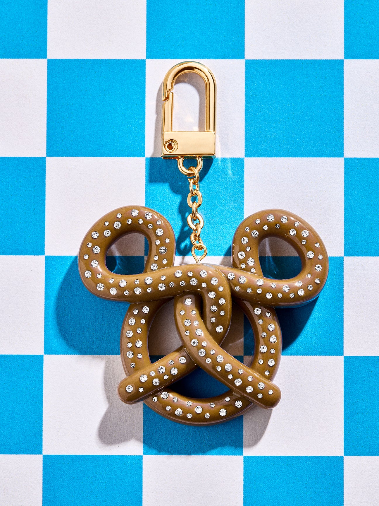 Pretzel Enamel Bag Charm & Keychain