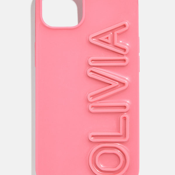 Pink Bubble Bar Phone Case Fine Line Custom IPhone Case Pink/Red Custom Phone Case Pink Bubble Bar Phone Case Fine Line Custom IPhone Case Pink/Red Custom Phone Case