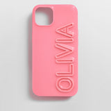 Fine Line Custom iPhone Case - Pink/Pink