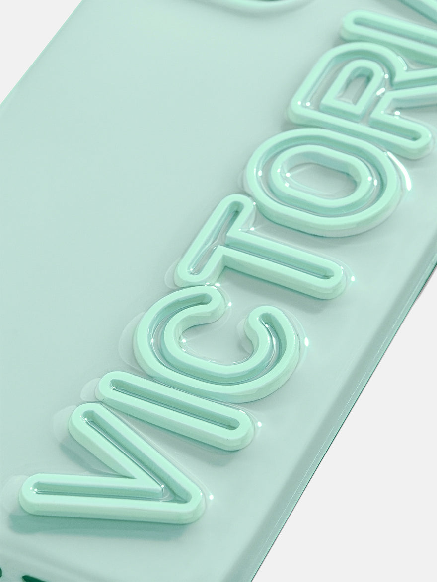 Fine Line Custom iPhone Case - Mint Green/Mint Green