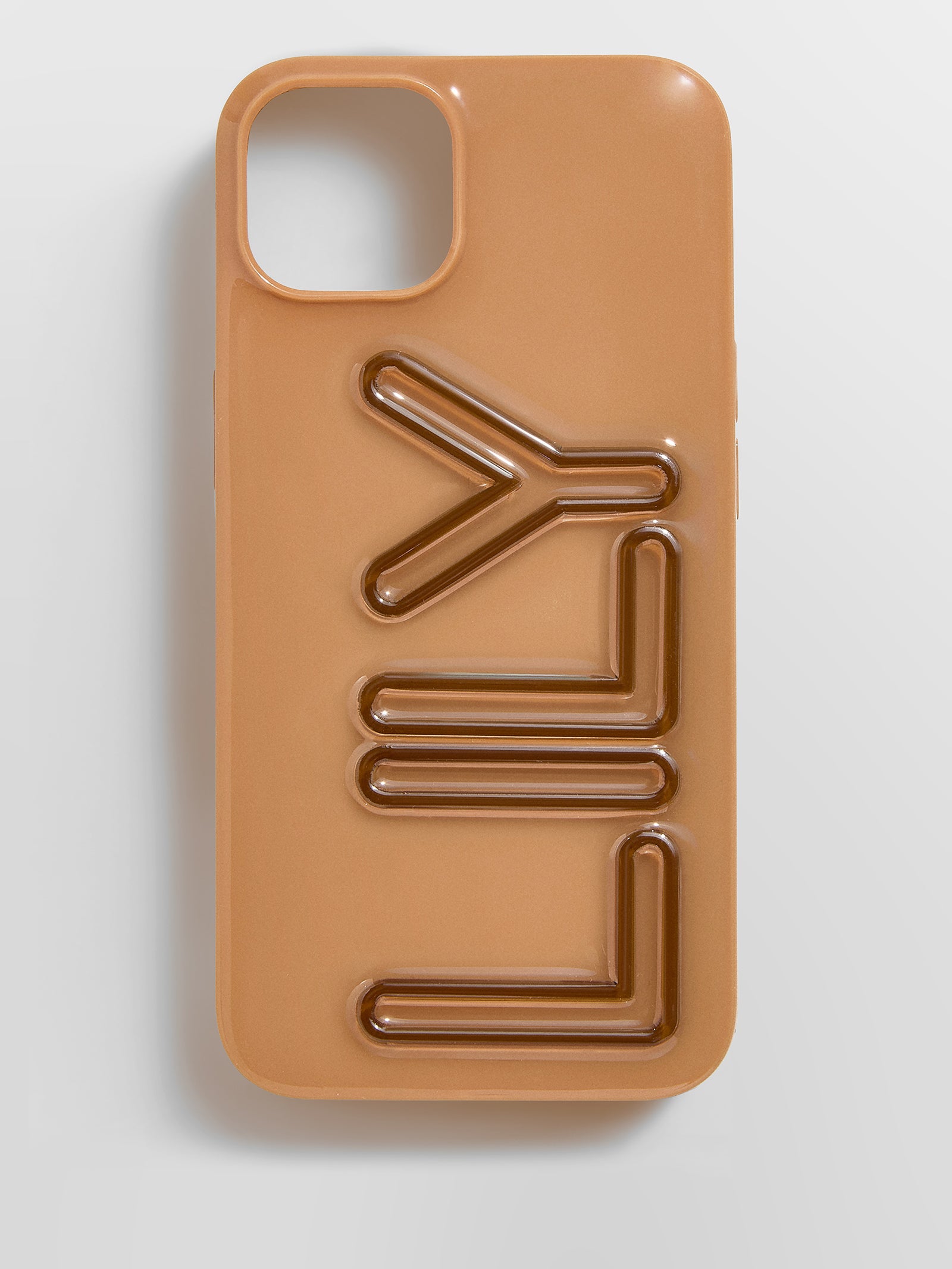 Fine Line Custom iPhone Case - Light Brown/Dark Brown