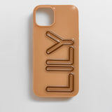 Fine Line Custom iPhone Case - Light Brown/Dark Brown