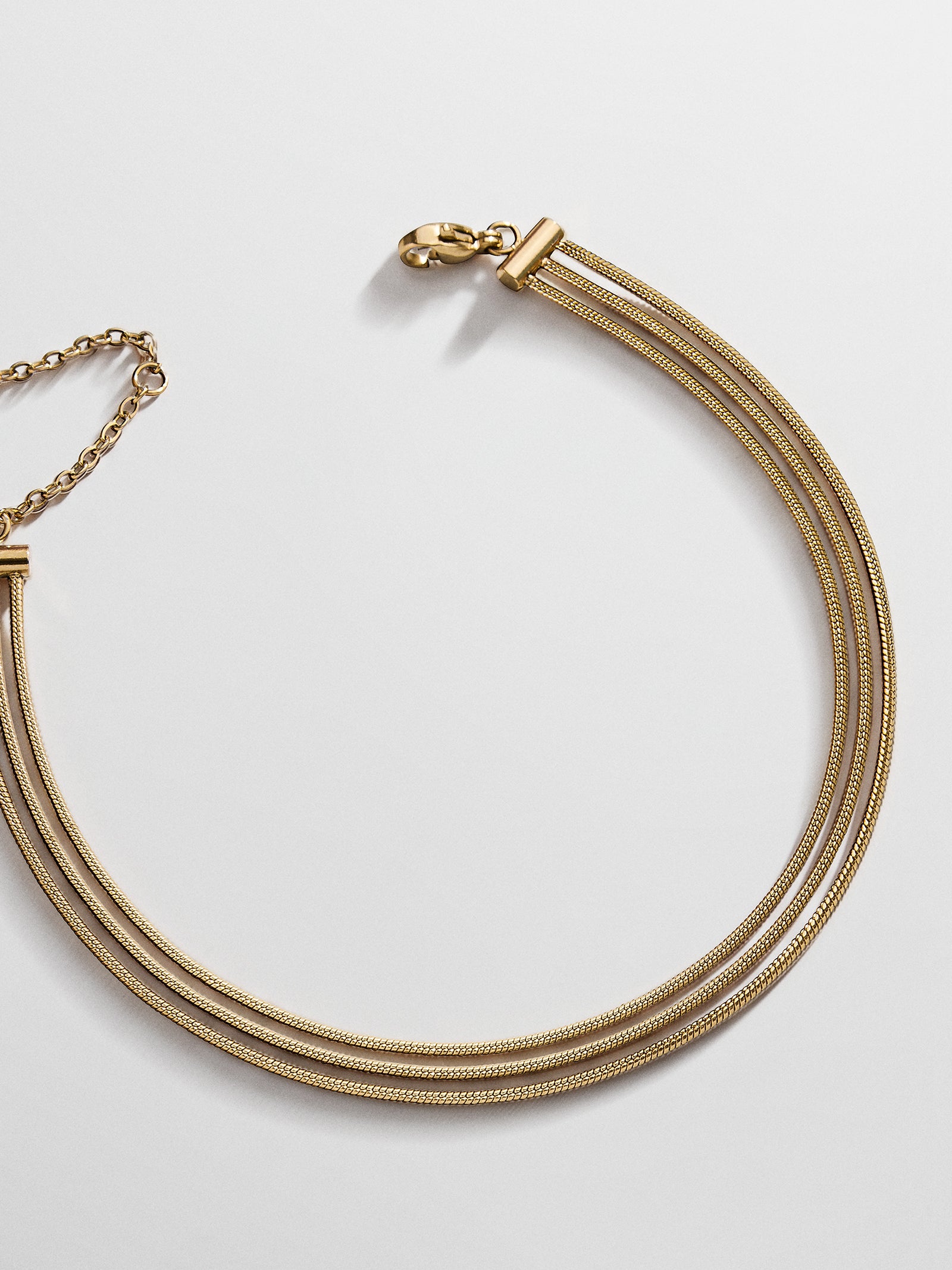 Gemma Waterproof Layered Anklet - Gold