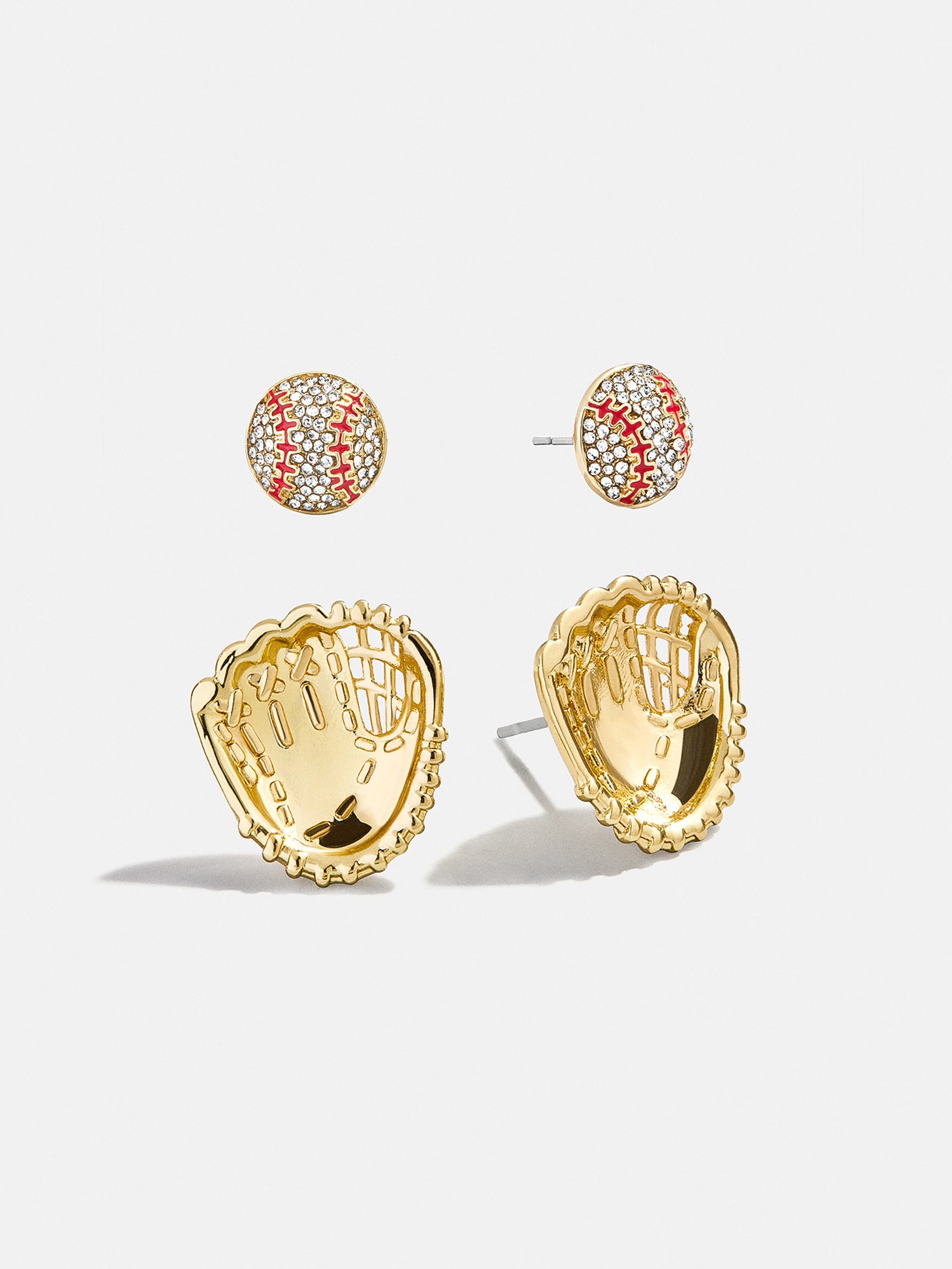 Perfect Catch Earring Set - Baseball