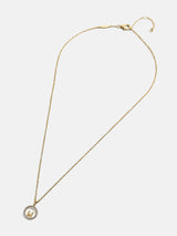 BaubleBar 18K Gold Floating Initial Necklace - Clear/Gold - 
    18K Gold Plated Sterling Silver, Cubic Zirconia stones
  
