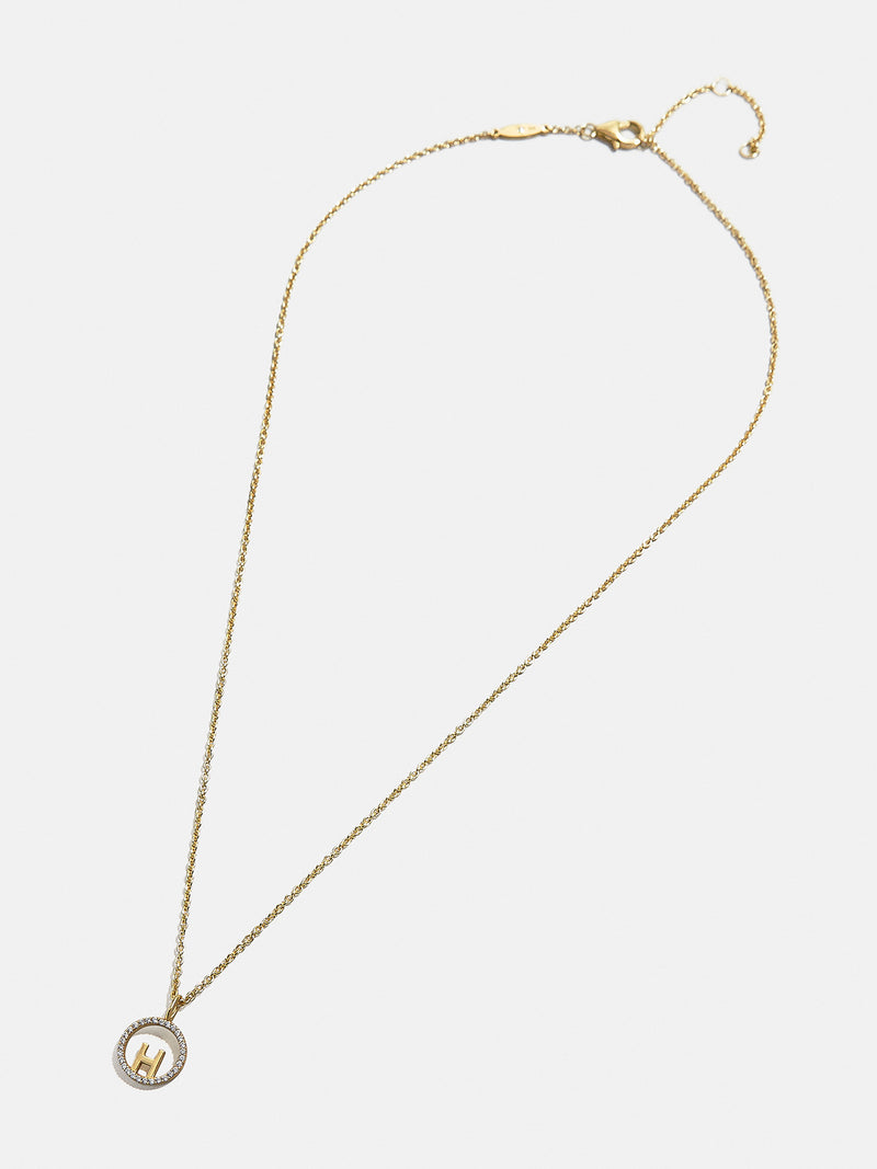 BaubleBar 18K Gold Floating Initial Necklace - Clear/Gold - 
    18K Gold Plated Sterling Silver, Cubic Zirconia stones
  

