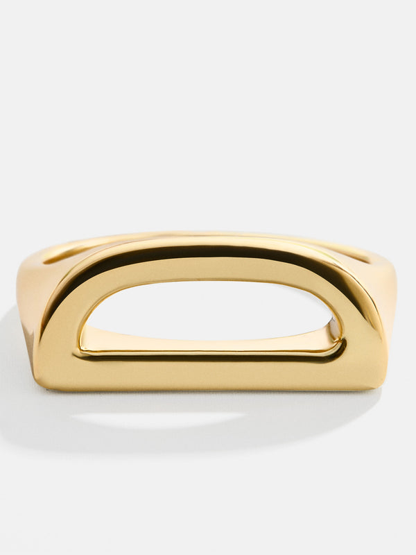 18K Gold East West Initial Ring - Gold