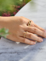 BaubleBar 18K Gold East West Initial Ring - Clear/Gold - 
    Enjoy 20% off - This Week Only
  
