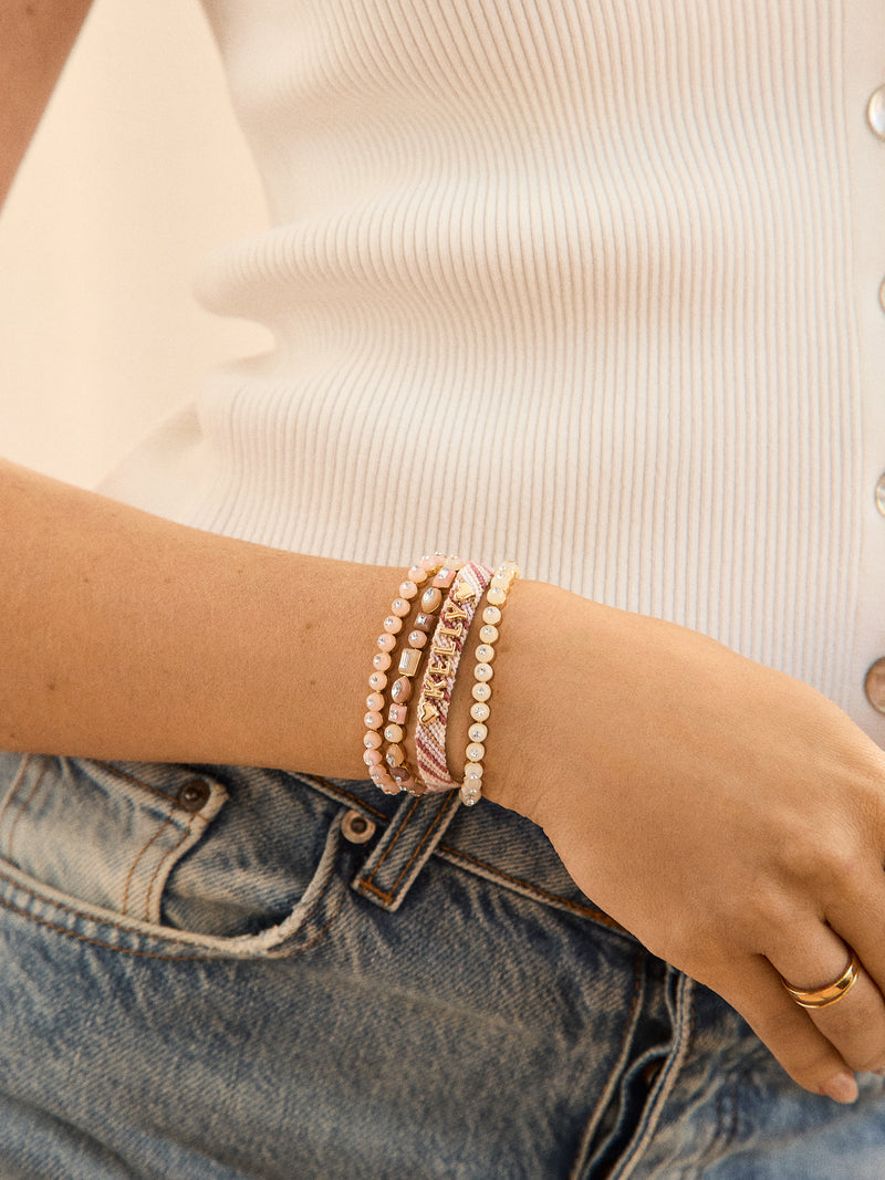 BaubleBar Brielle Bracelet - Blush - 
    Beaded tennis bracelet
  
