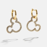 Mickey Mouse Disney Pavé Statement Earrings - Gold/Pavé