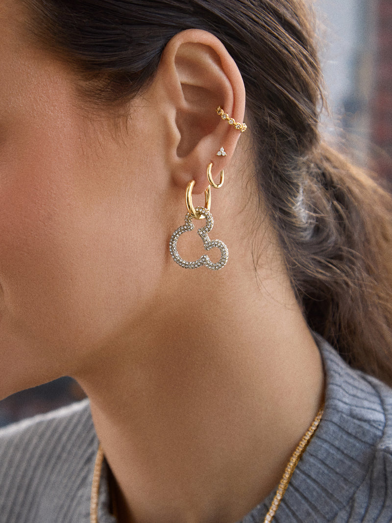 BaubleBar Mickey Mouse Disney Pavé Statement Earrings - Gold/Pavé - 
    Enjoy 20% off - This Week Only
  
