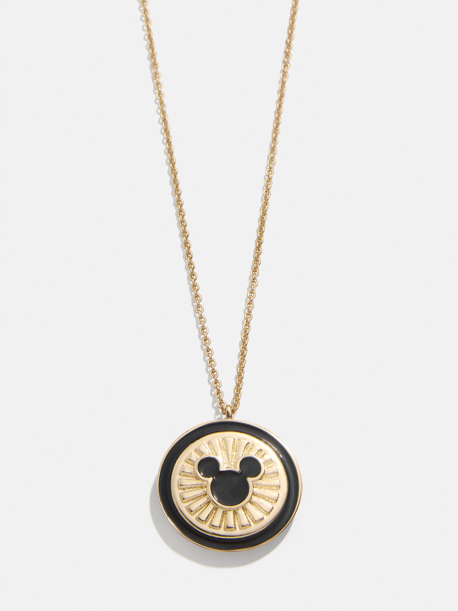 Disney Coin Pendant Necklace - Gold/Black – Mickey Mouse
