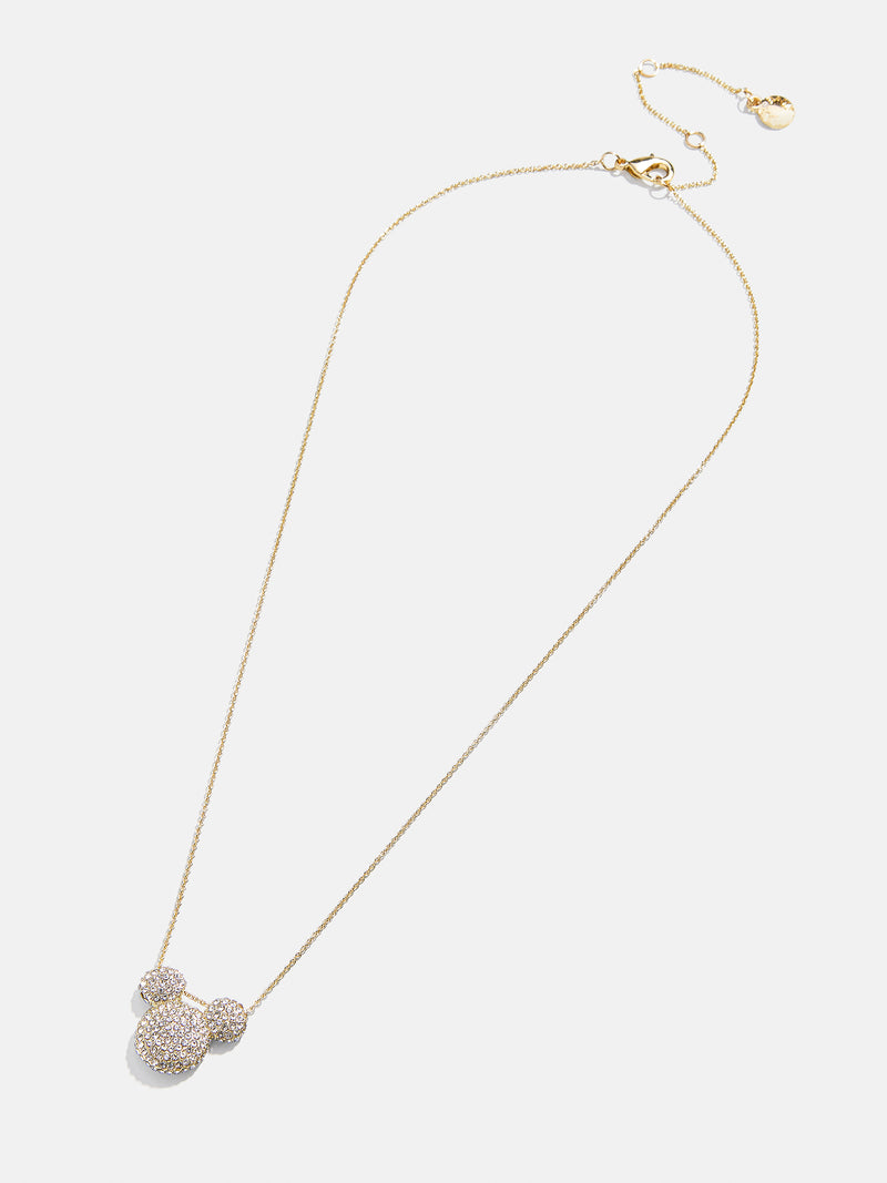 BaubleBar Mickey Mouse Disney Pavé Pendant Necklace - Gold/Pavé - 
    Disney crystal pendant necklace
  
