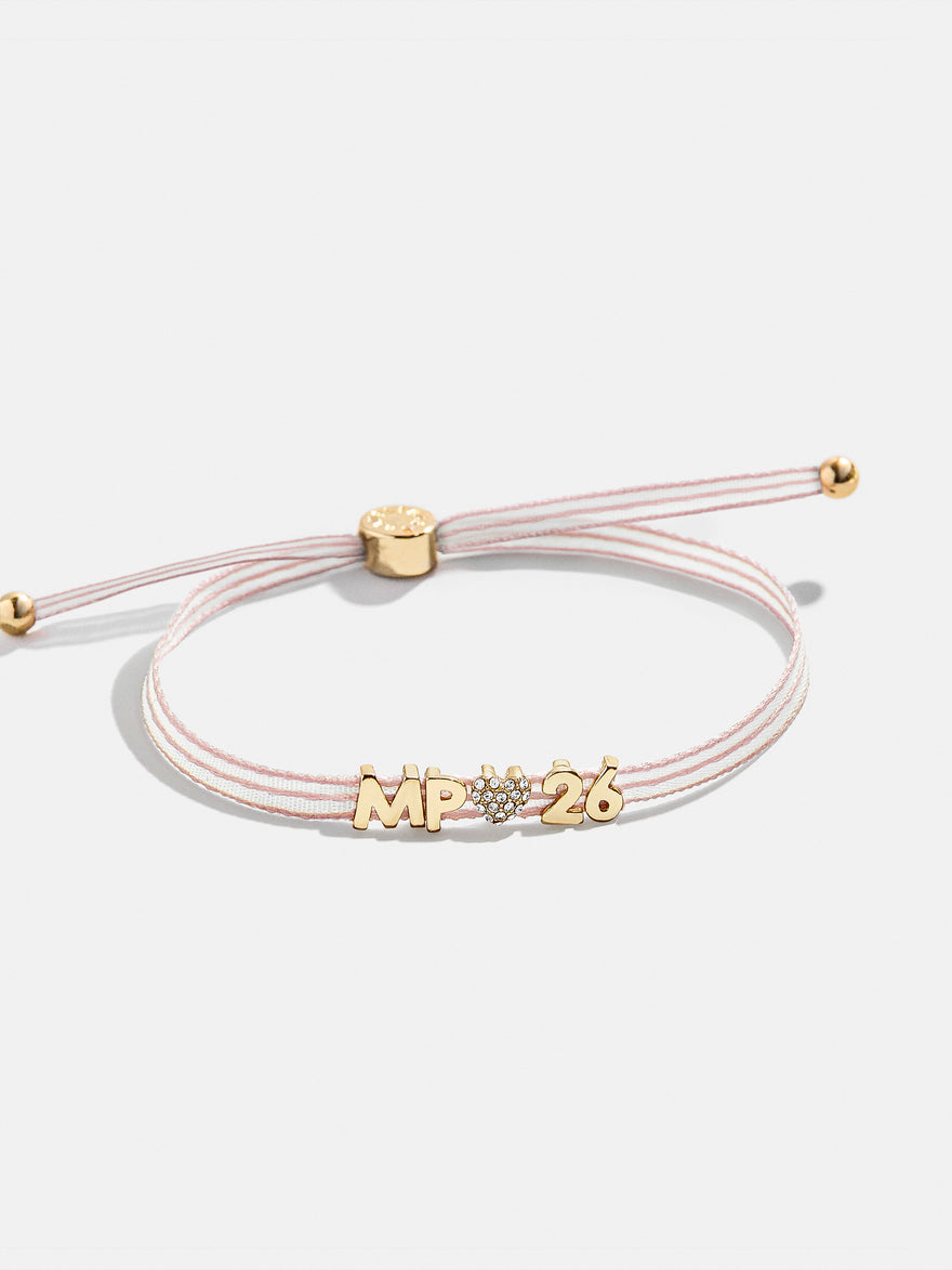 Custom Ribbon Bracelet - Light Pink Ribbon