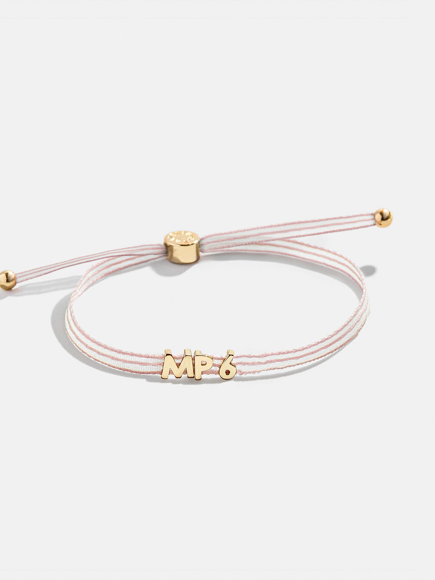 Custom Ribbon Bracelet - Light Pink Ribbon