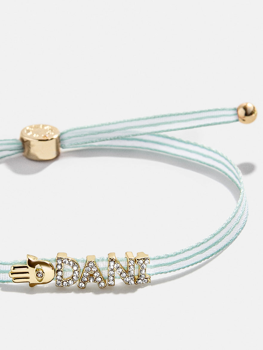 Custom Ribbon Bracelet - Mint Green Ribbon