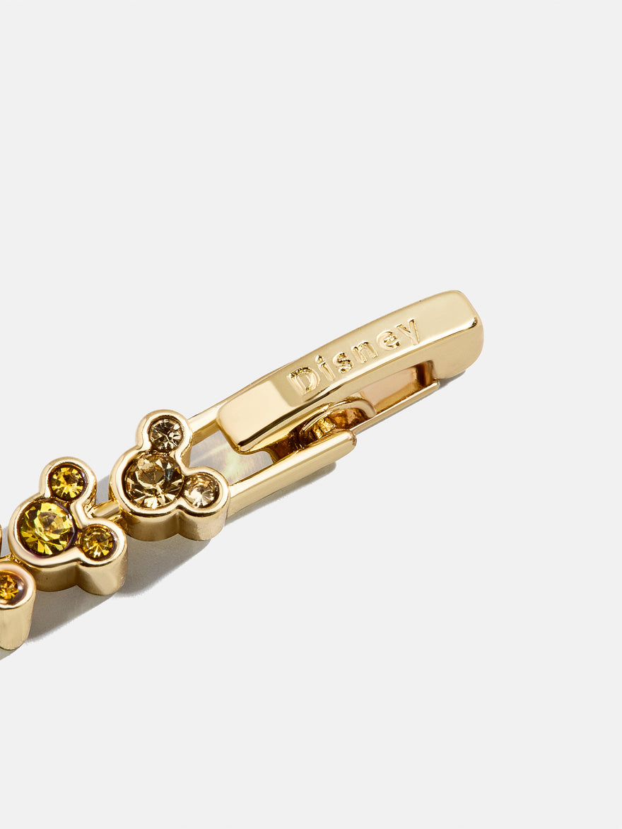 Mickey Mouse Disney Repeating Tennis Bracelet - Gold/Multi