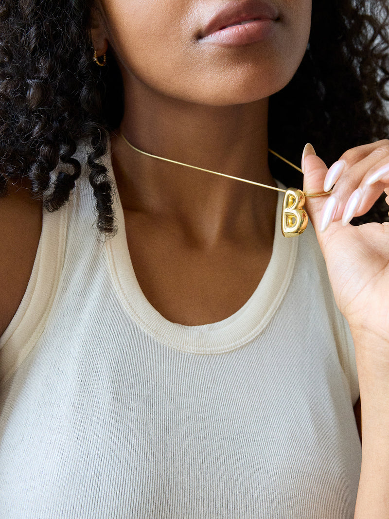BaubleBar Gold - 
    Bubble initial necklace
  
