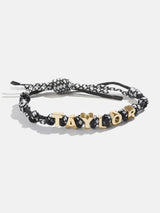 BaubleBar Custom Knotted Nameplate Bracelet - Black/White - 
    Customizable bracelet - water resistant
  
