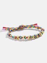BaubleBar Custom Knotted Nameplate Bracelet - Dark Multi - 
    Customizable bracelet - water resistant
  
