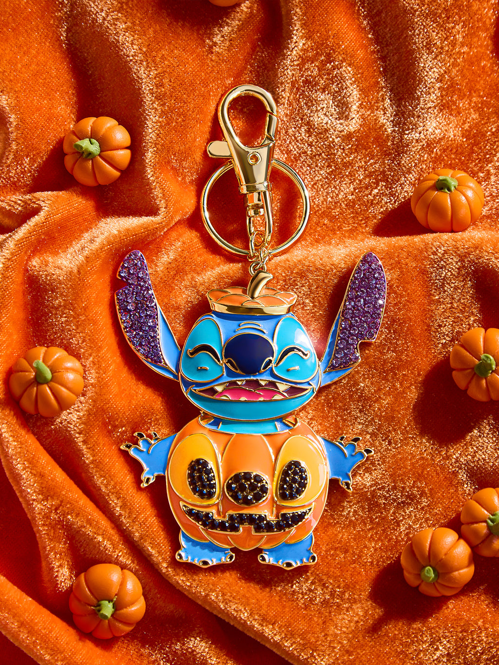 Stitch Disney 2D Pumpkin Bag Charm - Stitch Pumpkin Glow-In-The