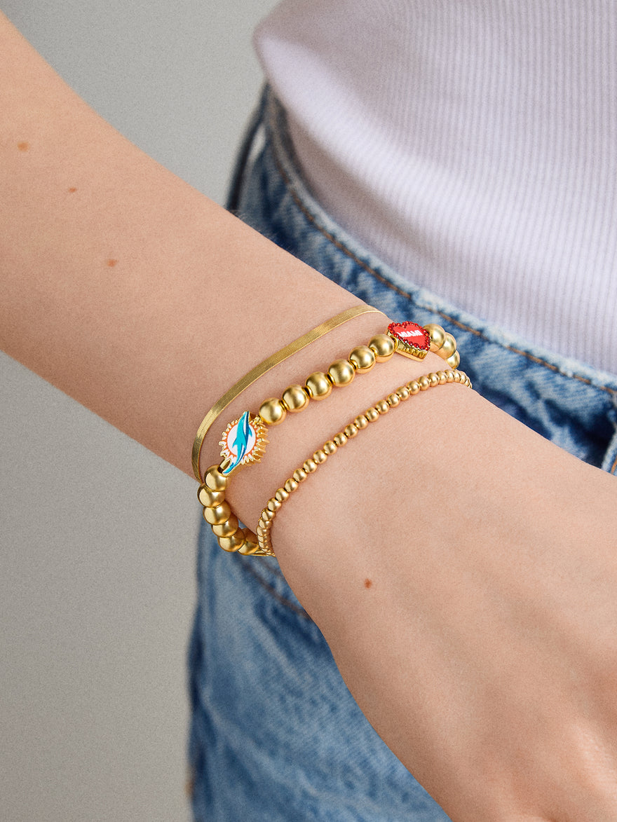 Miami Dolphins Football Bracelets Miami Dolphins Football Bracelets
