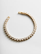 BaubleBar Kali Tennis Bracelet - Gold/Pavé - 
    Repeating heart tennis bracelet
  
