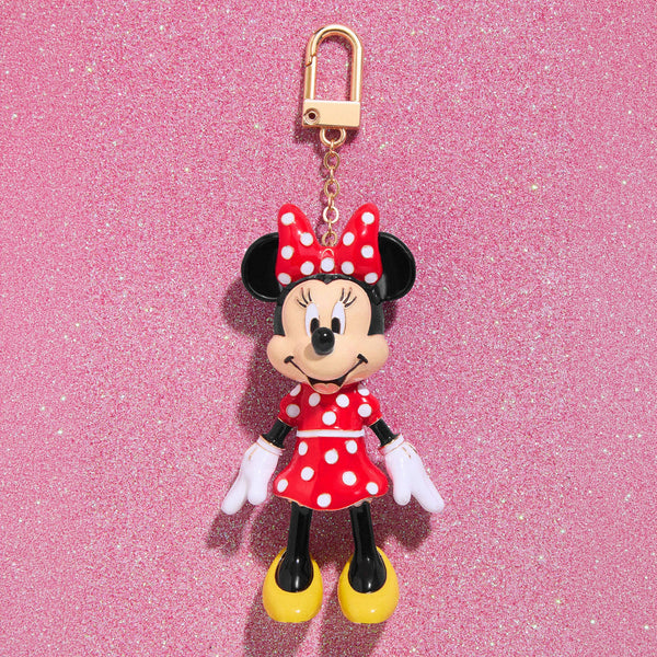 Disney Minnie Mouse Classic Enamel Bag Charm in Minnie Mouse
