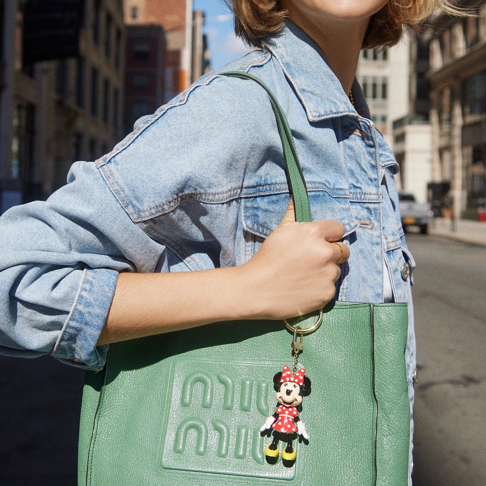 Disney Minnie Mouse Classic Enamel Bag Charm in Minnie Mouse