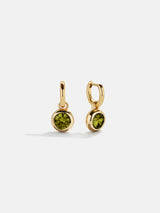 BaubleBar 18K Gold Birthstone Drop Earrings - Peridot - 
    18K gold plated sterling silver, Cubic Zirconia
  
