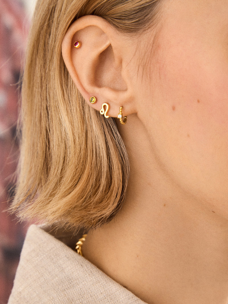 BaubleBar 18K Gold Birthstone Stud Earrings - Rose - 
    18K Gold Plated Sterling Silver, Cubic Zirconia
  
