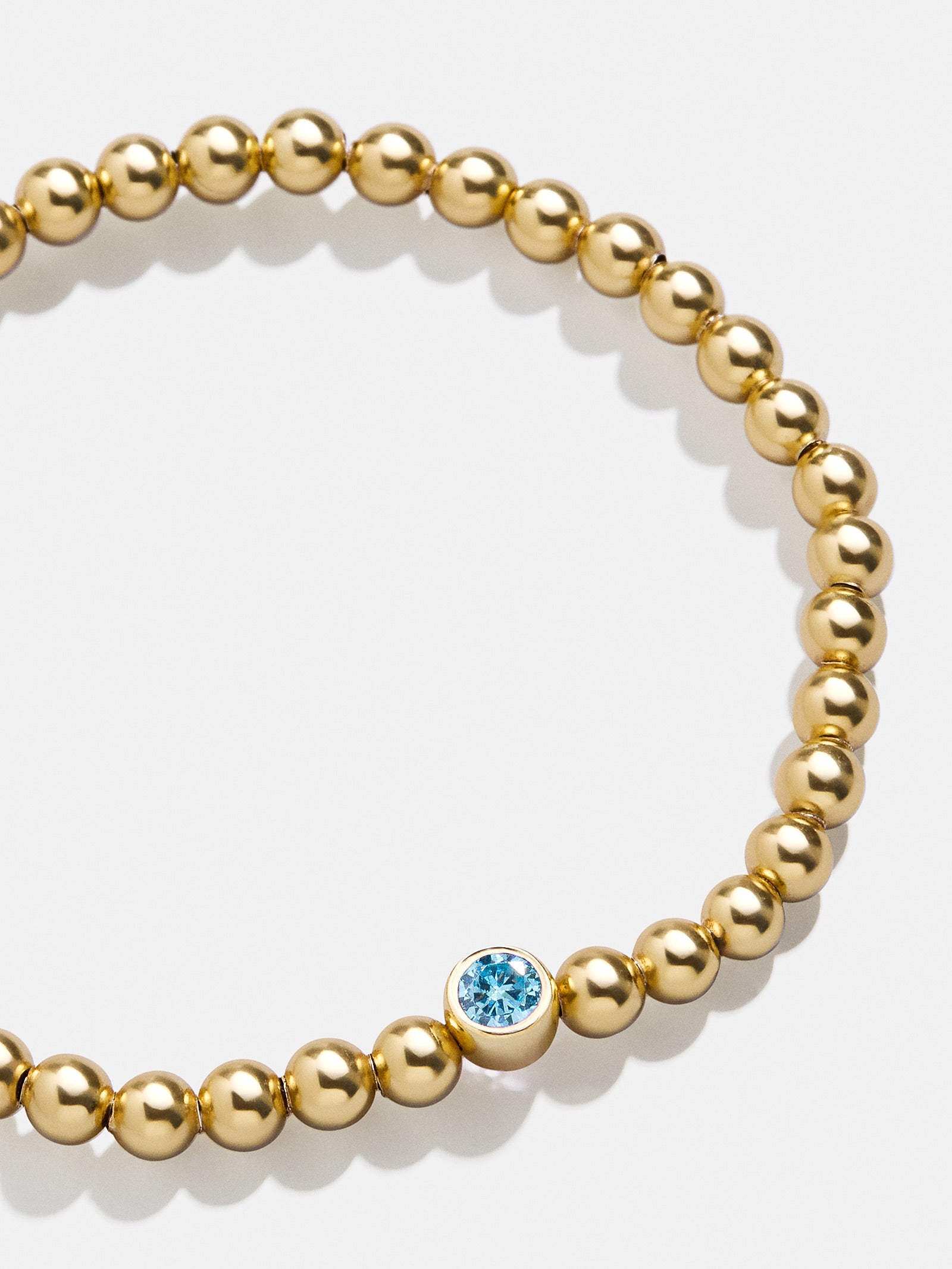 18K Gold Birthstone Pisa Bracelet - Aquamarine – 18K gold plated