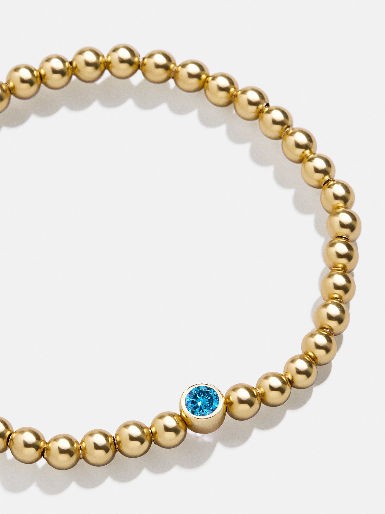 18K Gold Birthstone Pisa Bracelet - Blue Zircon – 18K gold plated