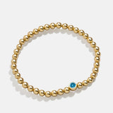 18K Gold Birthstone Pisa Bracelet - Blue Zircon