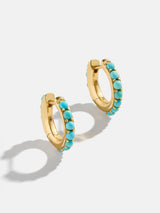 BaubleBar 18K Gold Semi-Precious Huggie Earrings - Turquoise - 
    Enjoy 20% off - This Week Only
  

