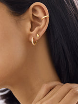 BaubleBar 18K Gold Semi-Precious Huggie Earrings - Rose Quartz - 
    Enjoy 20% off - This Week Only
  
