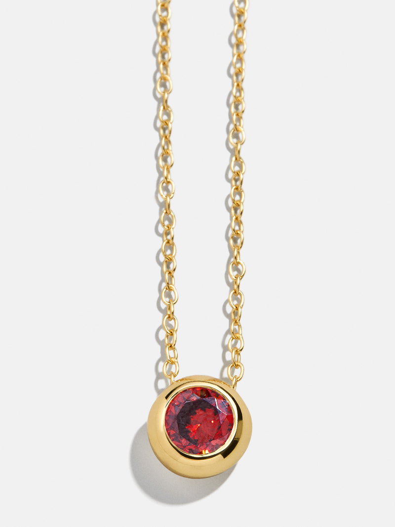 18K Gold Birthstone Pendant Necklace - Garnet – Get Gifting: Enjoy