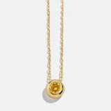 14K Gold Birthstone Pendant Necklace - Topaz