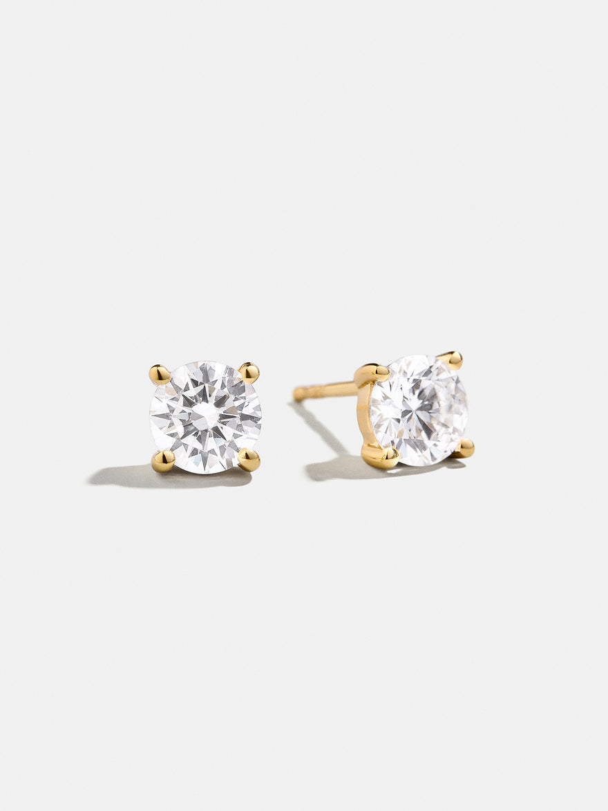 Debra 18K Gold Earrings - Gold/Pavé