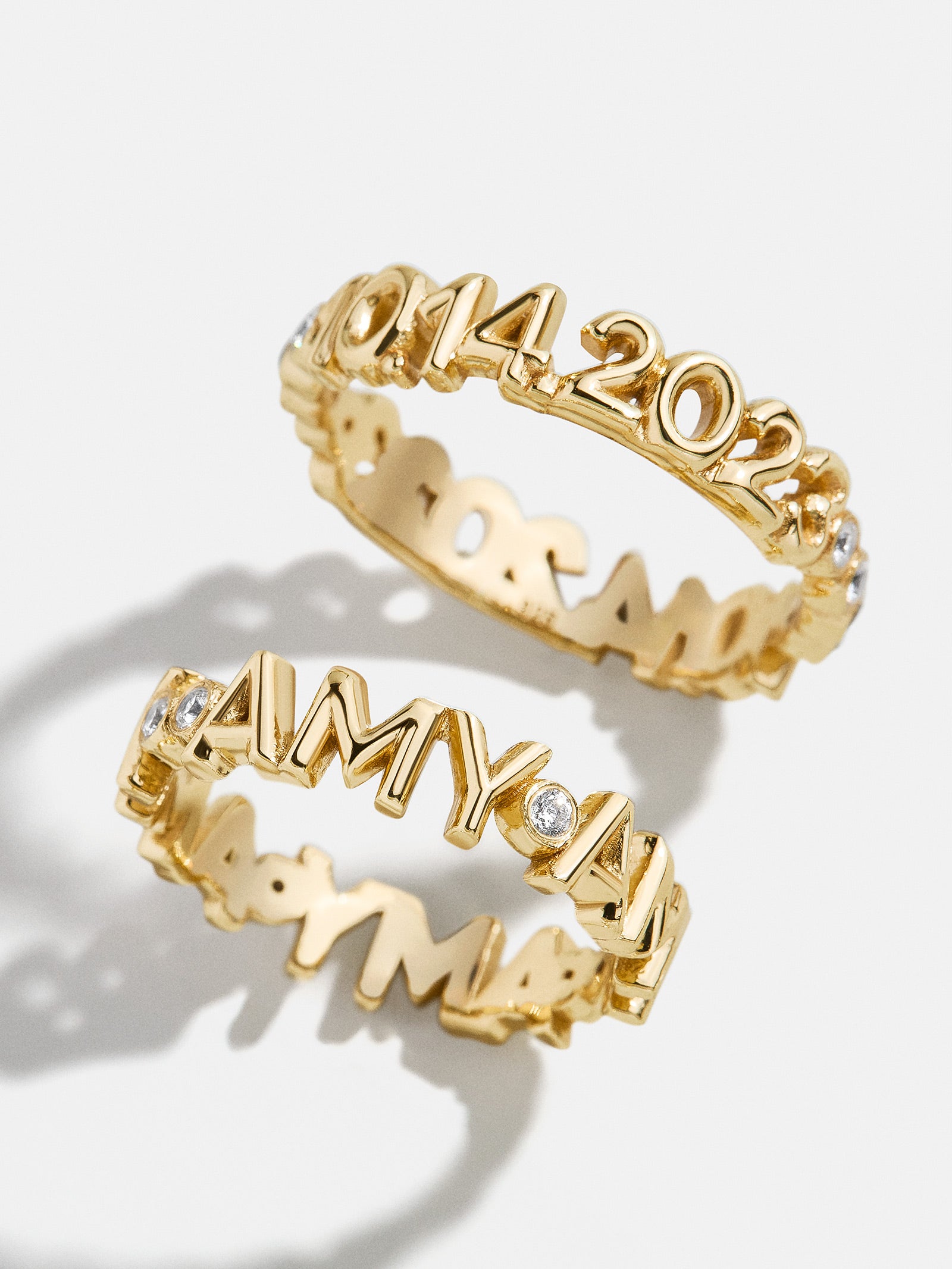 18K Gold Custom Nameplate Ring - Name – 18K Gold Plated Sterling Silver ...