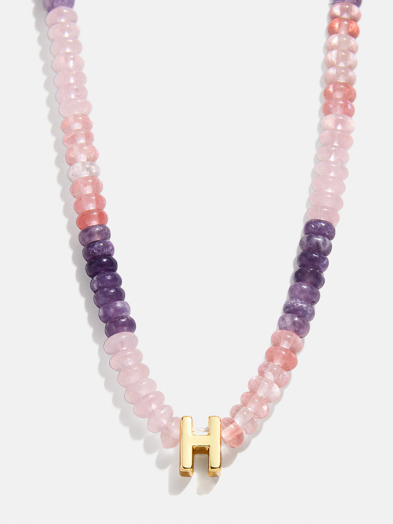 BaubleBar H - 
    Semi-precious initial necklace
  
