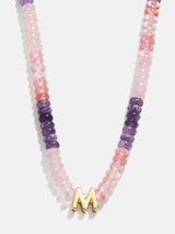 BaubleBar M - 
    Semi-precious initial necklace
  
